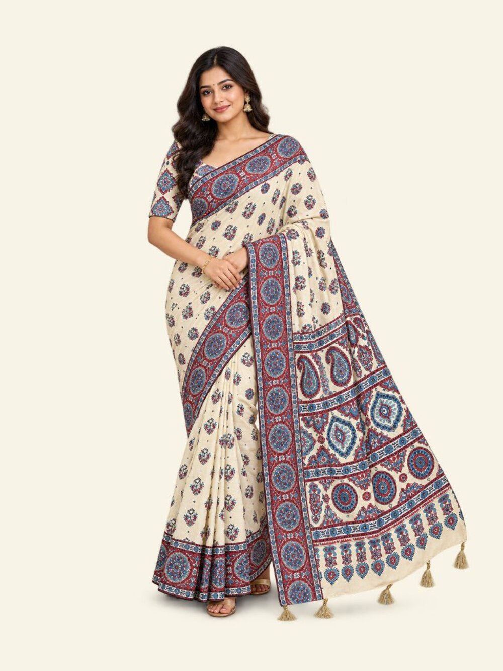 Heavy Crepe Silk Saree with Ready Blouse, Cultural Wear for Women